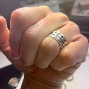 925 sterling moon and stars band